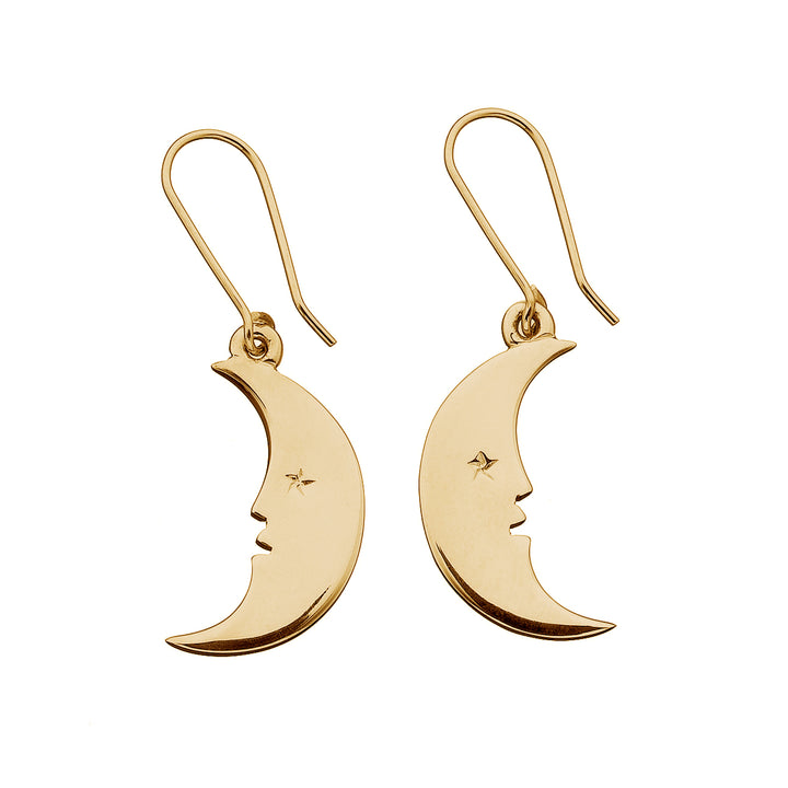 Karen Walker Gold Plated Moon Earrings