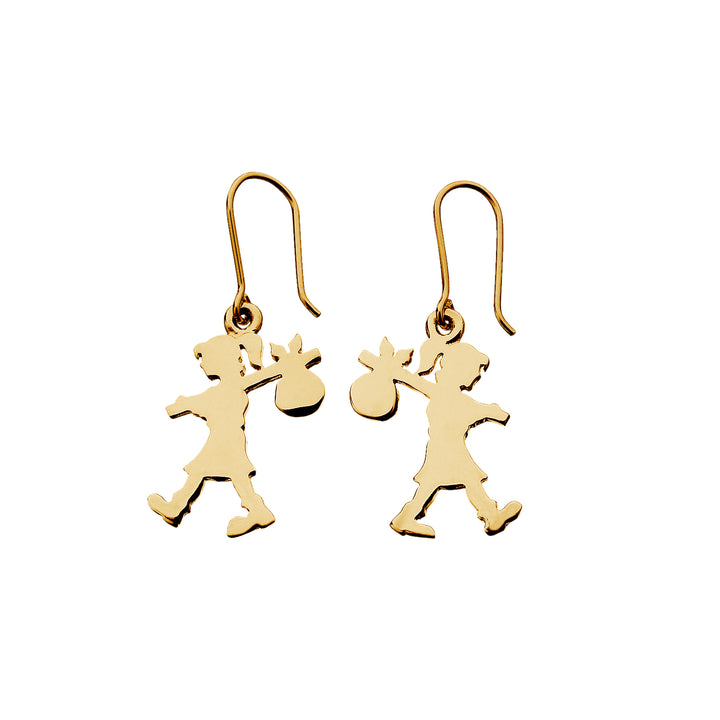 Karen Walker Gold Plated Runaway Girl Earrings