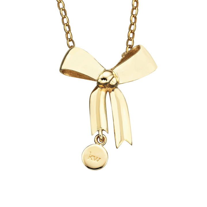 Karen Walker Gold Plated Bow Necklace