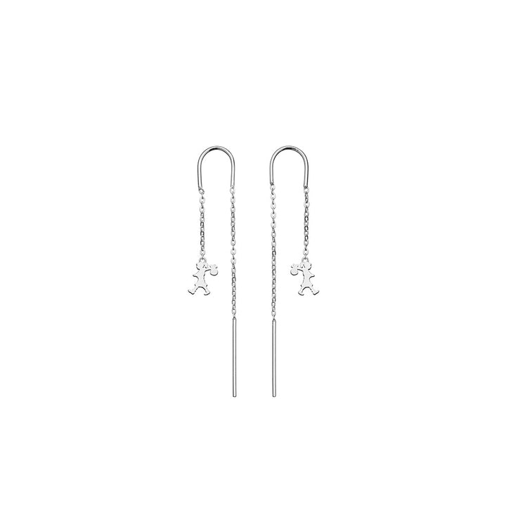 Karen Walker Silver Runaway Girl Thread Earrings