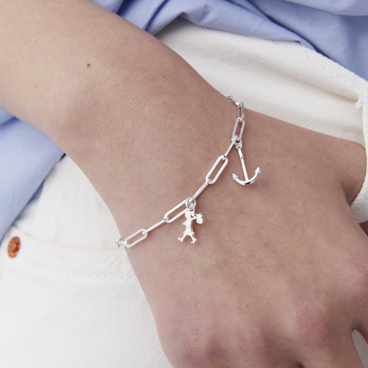 Karen Walker Silver Runaway Girl Charm Bracelet