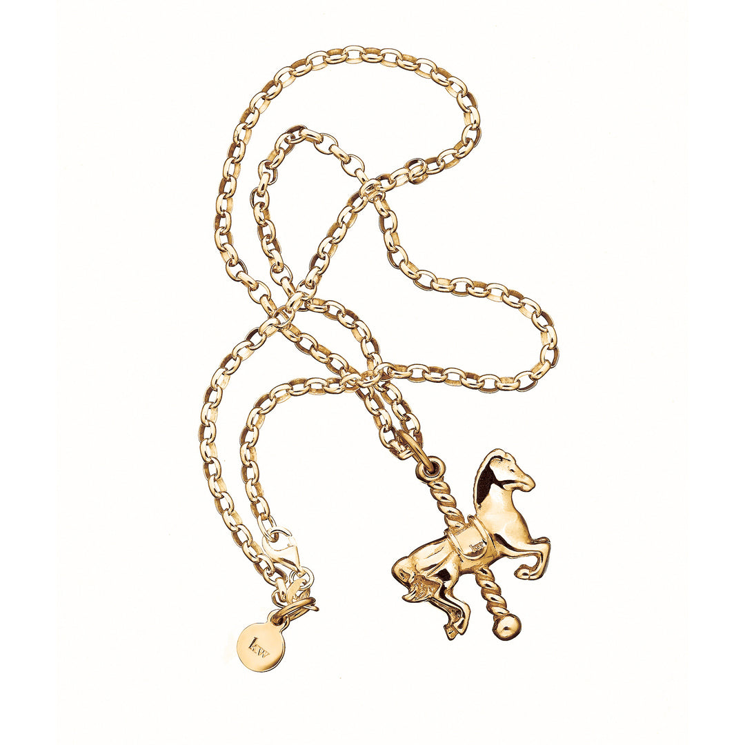 Karen Walker Gold Plated Carousel Horse Charm