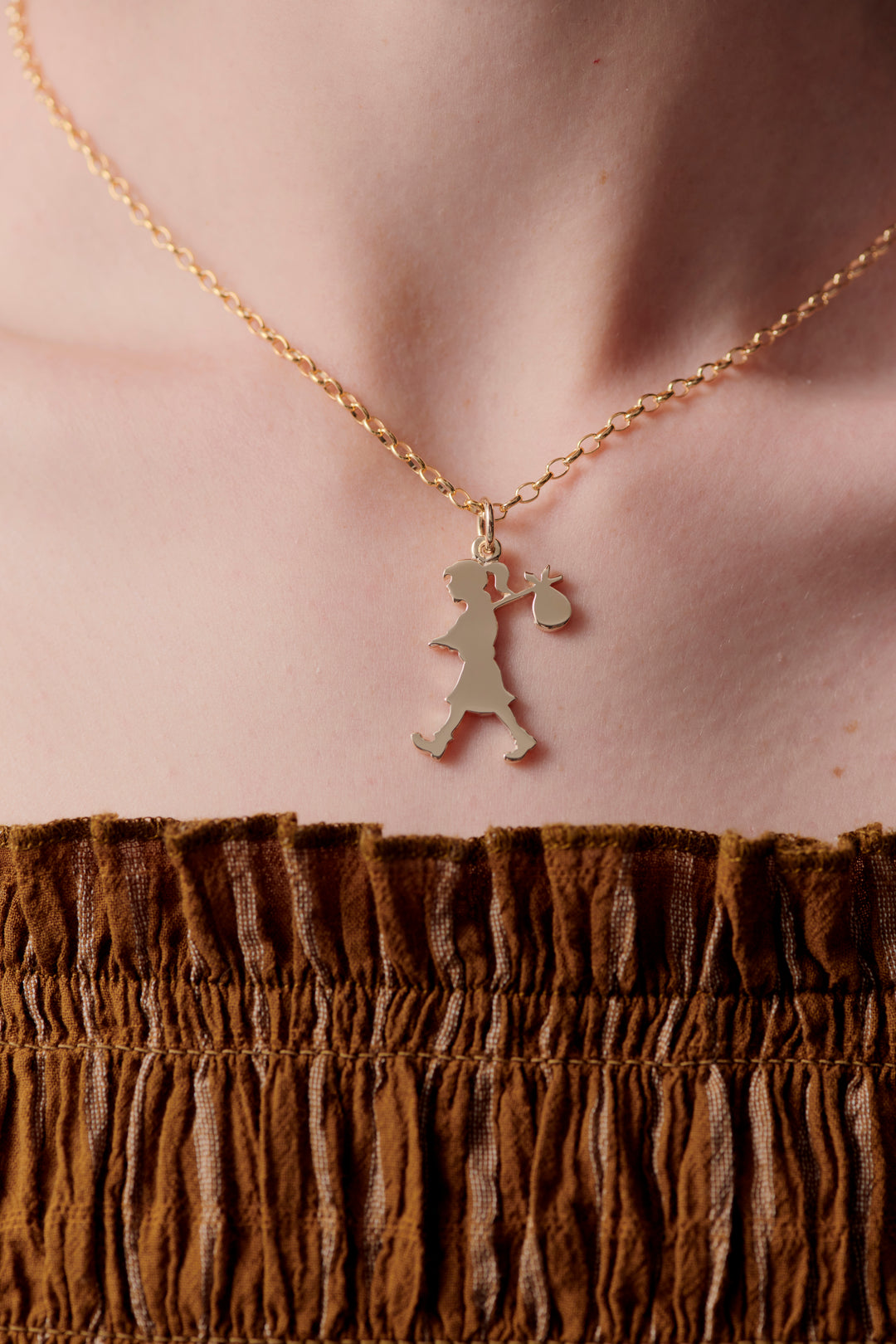 Karen Walker Gold Plated Large Runaway Girl Charm