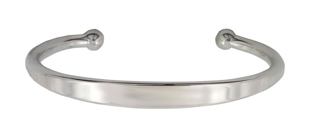 LT Sterling Silver Baby & Toddler Torque Bangle 50mm