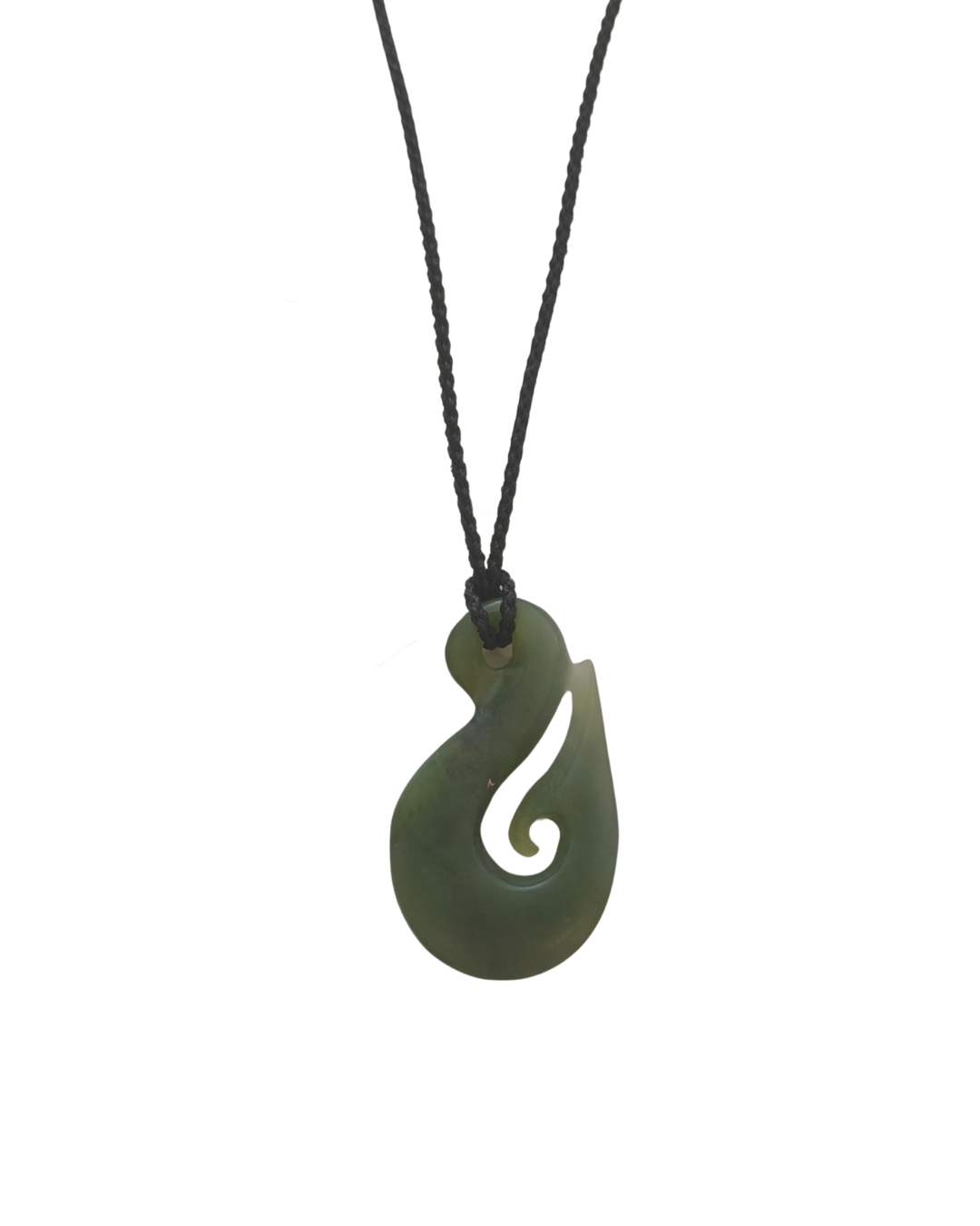 New Zealand Greenstone Hei Matau/Fish Hook 45-50mm