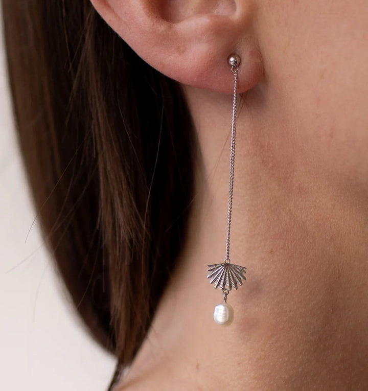 Boh Runga Fantail Pearl Drop Earrings