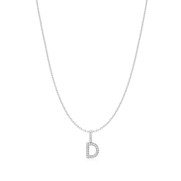 Ania Haie Star Silver D Initial Necklace