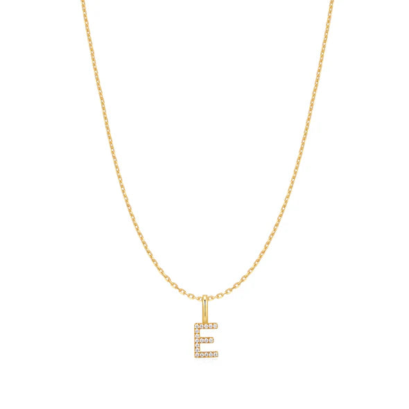 Ania Haie Star Gold Plated E Initial Necklace
