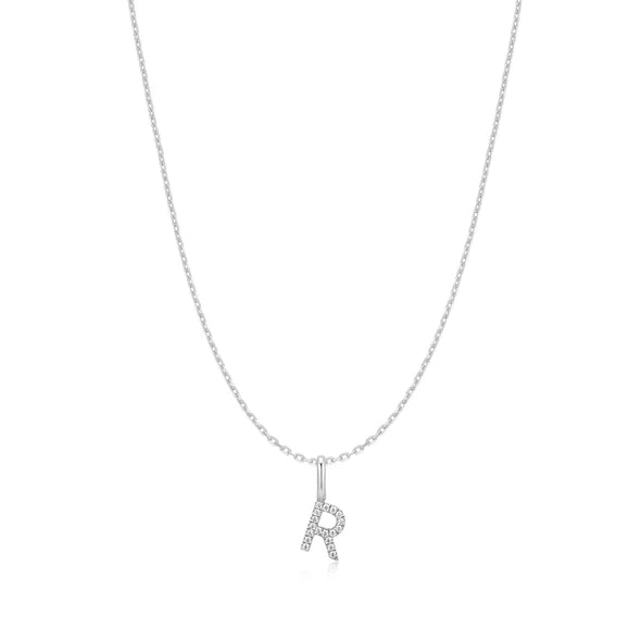Ania Haie Star Silver R Initial Necklace