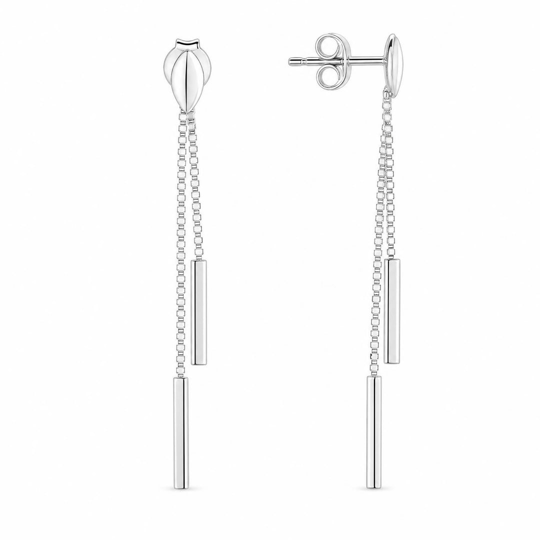 LT Sterling Silver Monolith Drop Earrings