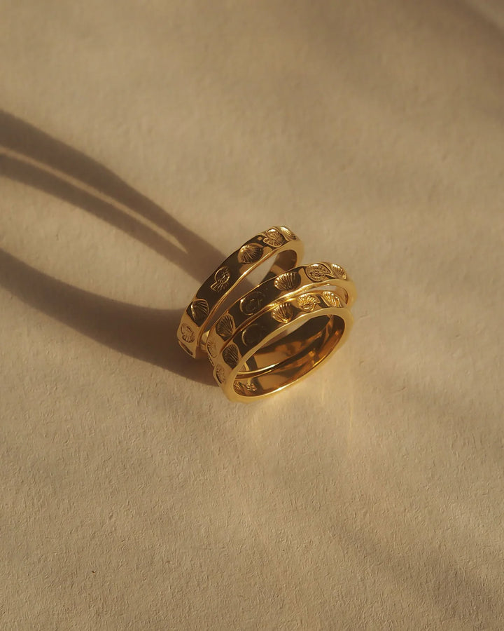 Kirstin Ash Seaside Ring 18ct Gold Vermeil