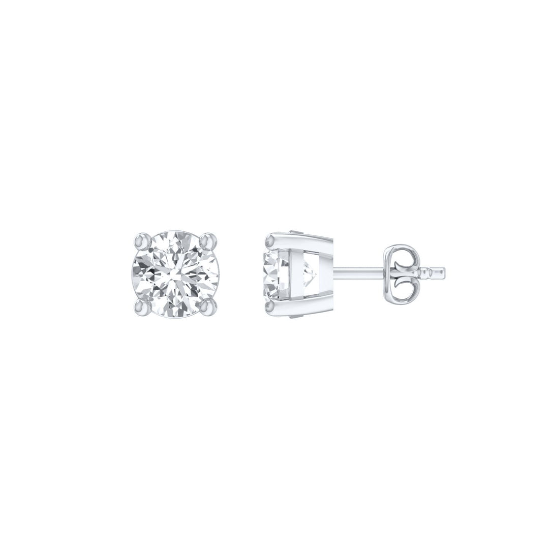 Louis Thompson Evere Earrings 9k White Gold with 2.00ct Lab Diamond