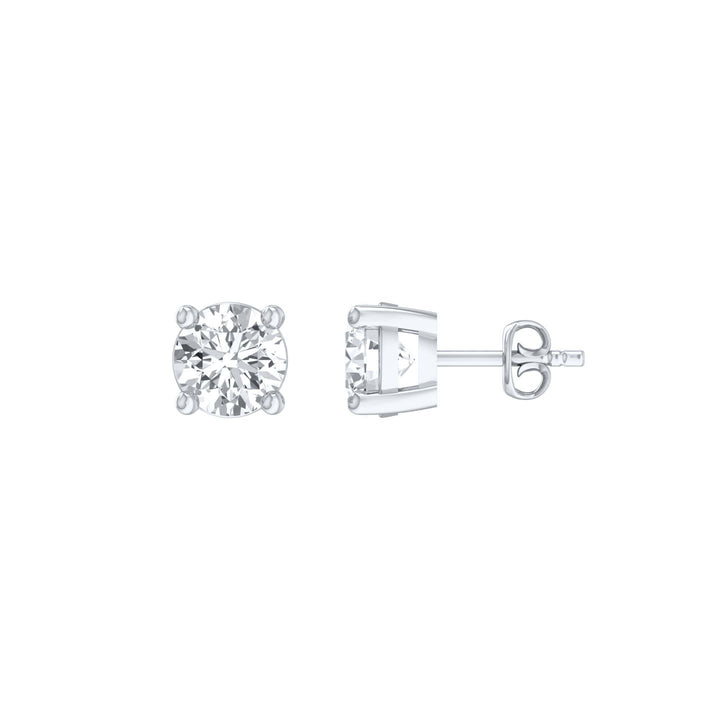 Louis Thompson Evere Earrings 9k White Gold with 2.00ct Lab Diamond