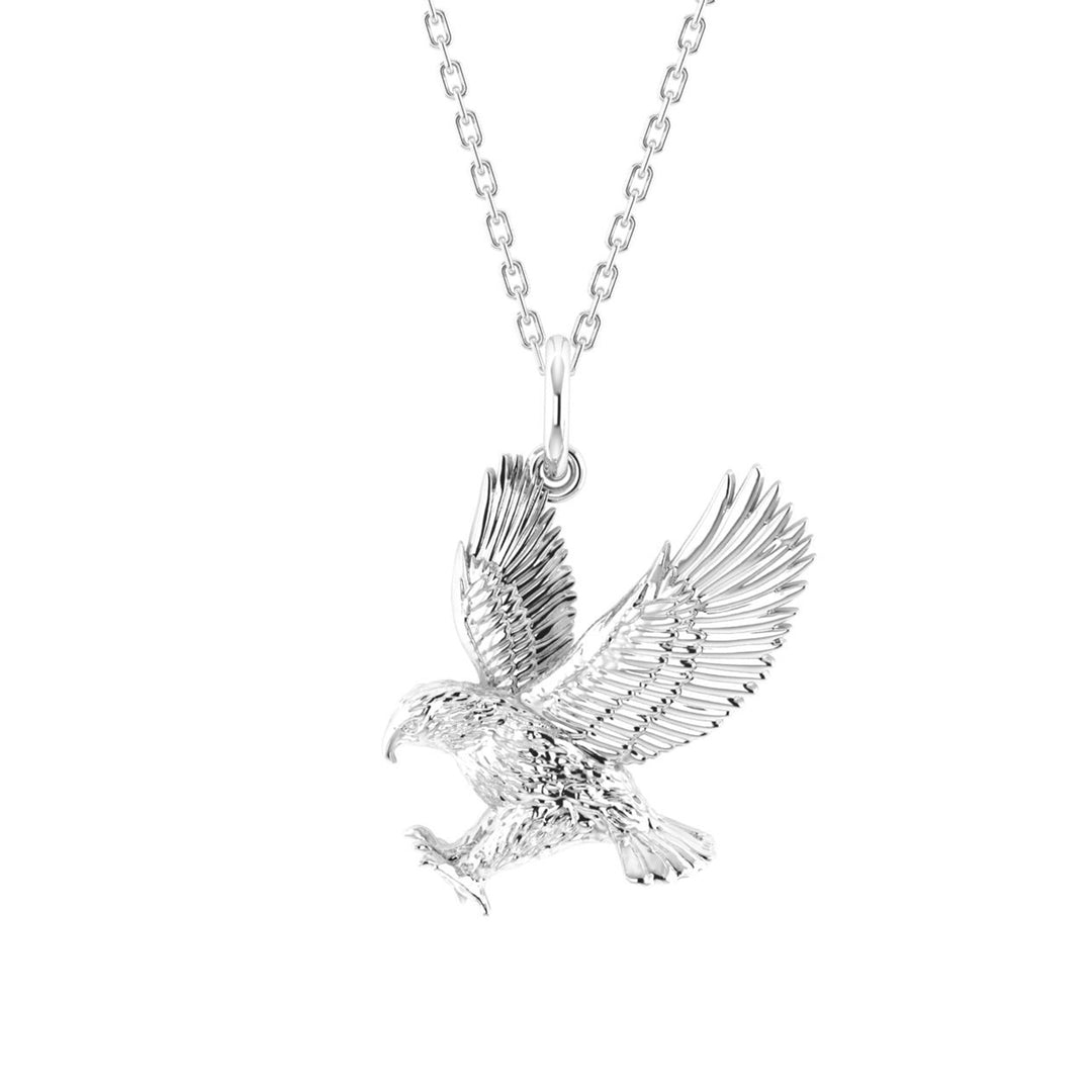 Memento Karearea / NZ Falcon Silver Necklace