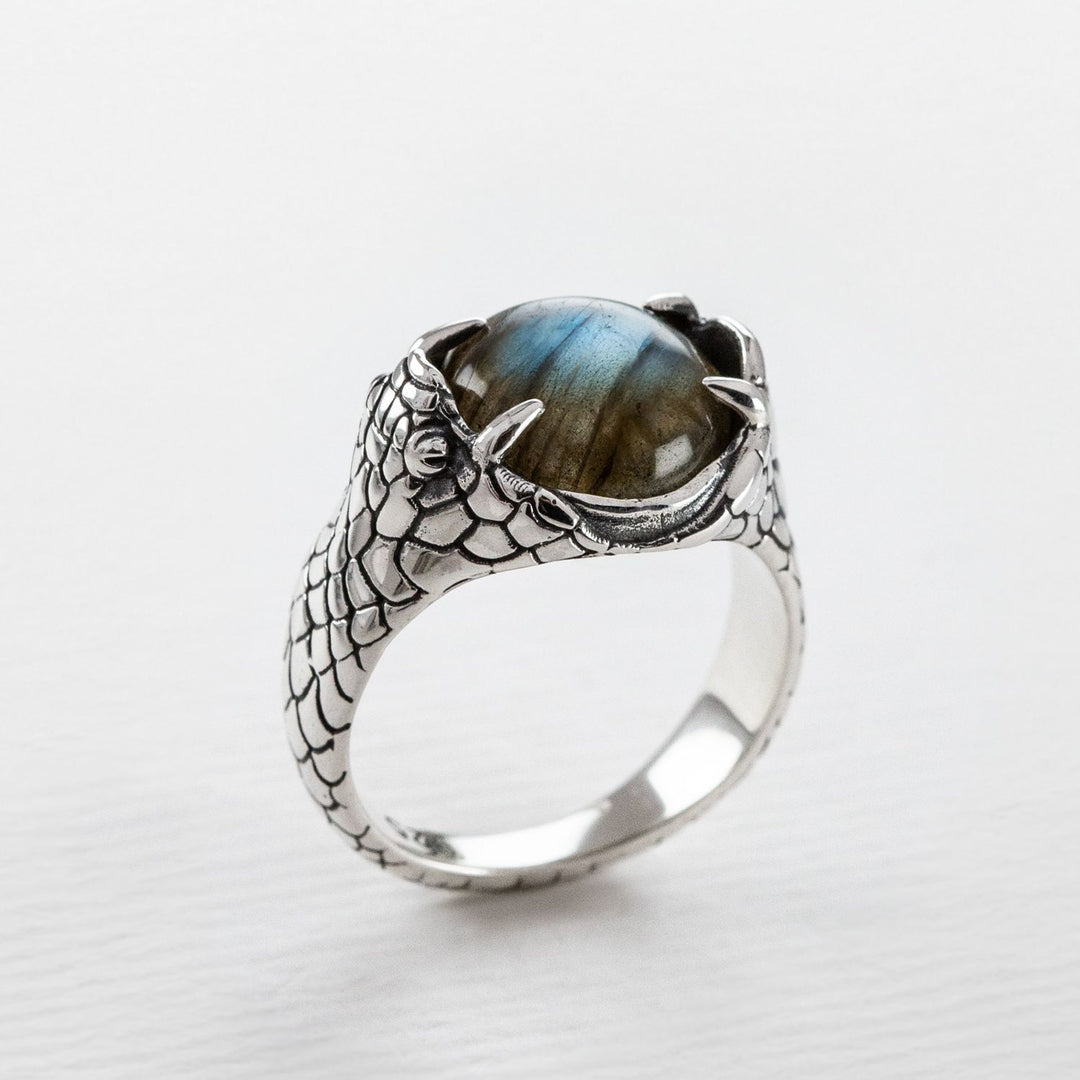 Nick Von K Sterling Silver with Labradorite Devour Ring