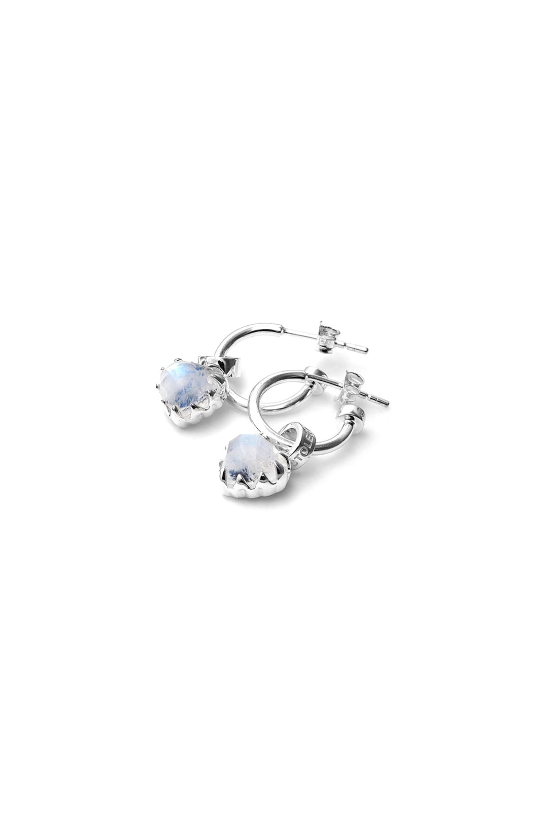 Stolen Silver Love Anchor Earring - Moonstone