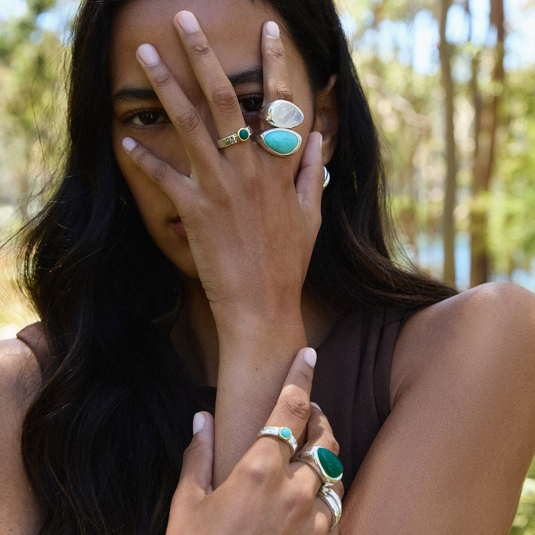 Najo Emergence Amazonite Ring
