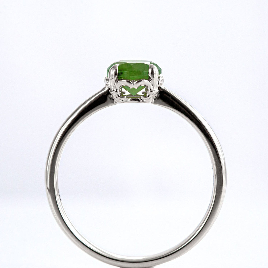 Nick Von K Sterling Silver with Pounamu Baby Dewdrop Ring