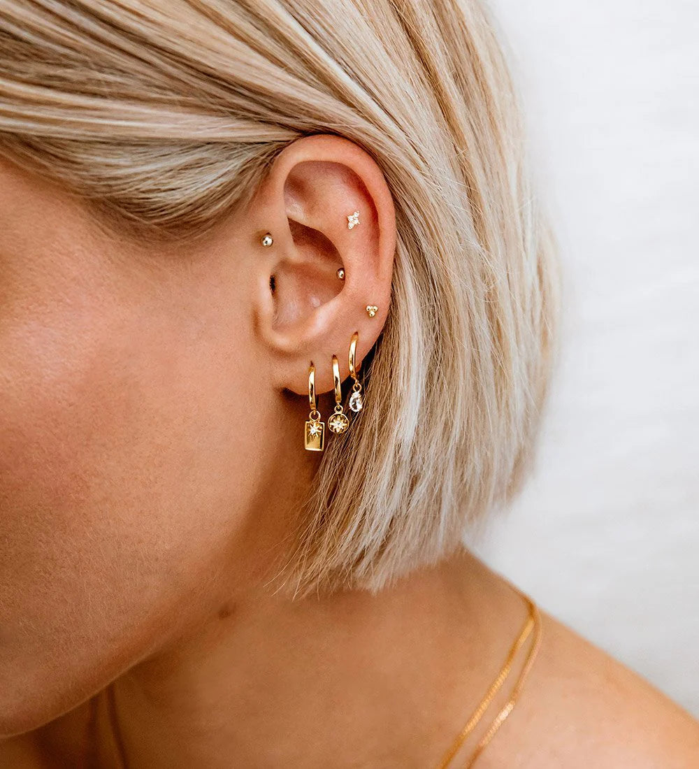 Kirstin Ash Teardrop Hoops 18ct Gold Plated