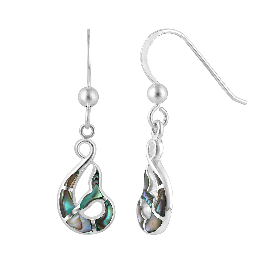 LT Sterling Silver Paua Hook Earrings