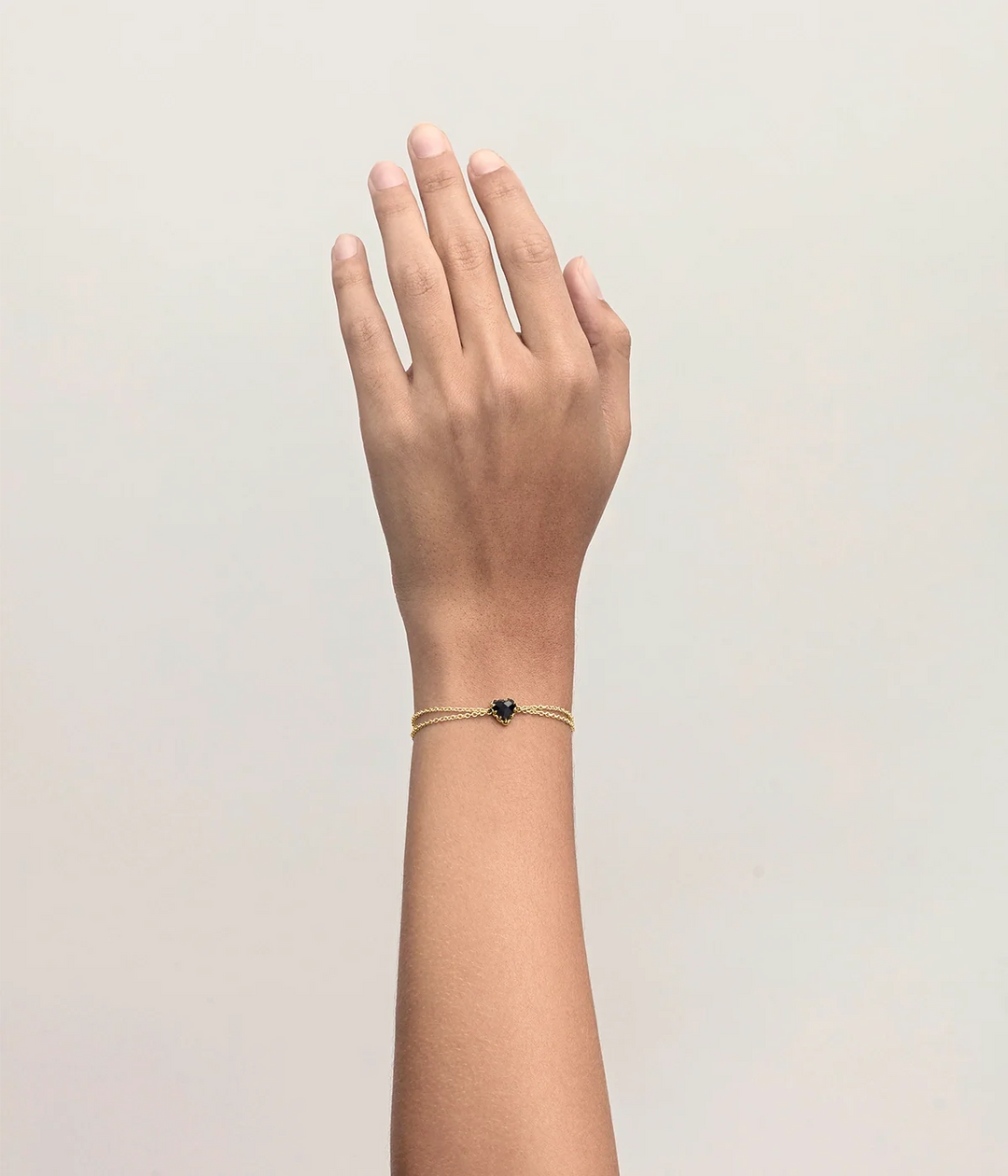 Stolen Gold Plated Love Claw Bracelet - Onyx