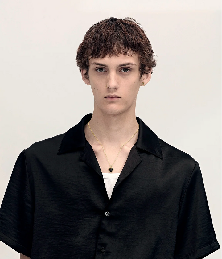 Stolen Gold Plated Love Claw Necklace - Onyx