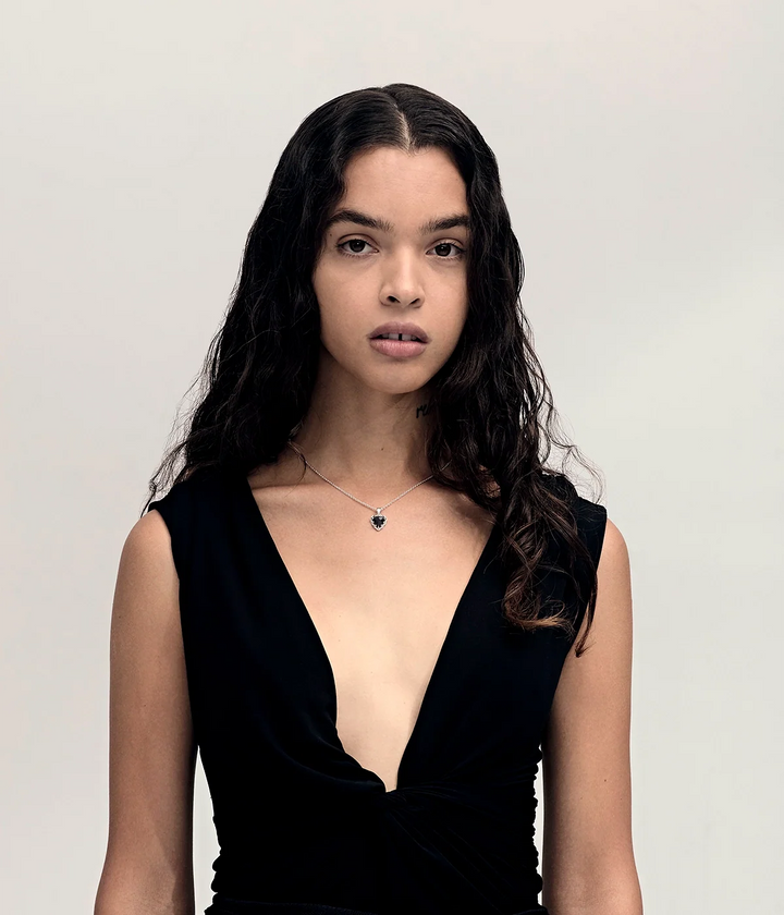 Stolen Silver Love Claw Necklace - Onyx