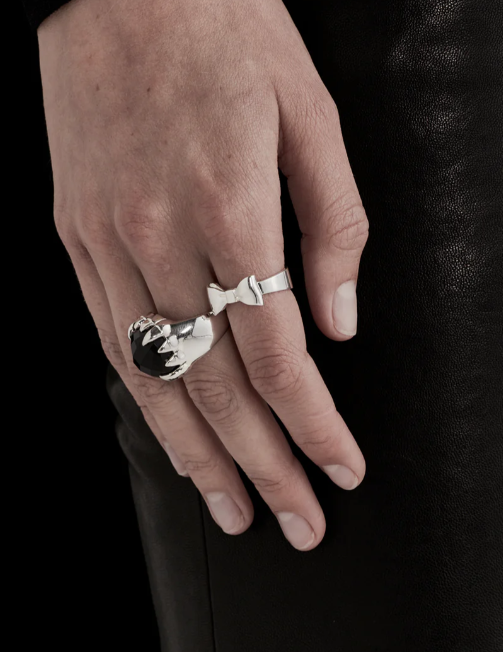 Stolen Silver Large Bow Ring