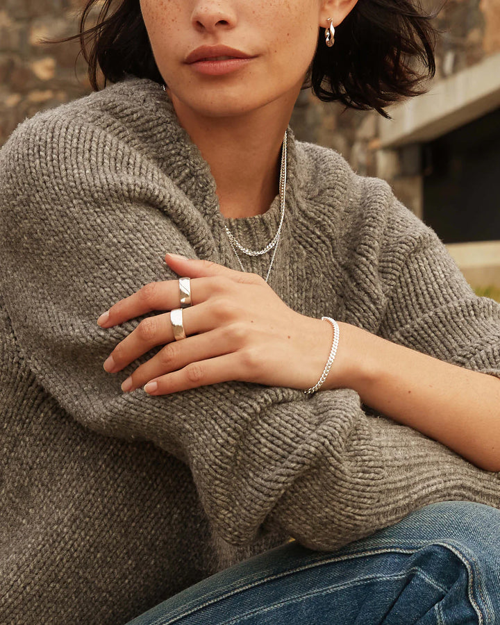 Kirstin Ash Wave Hoops Sterling Silver