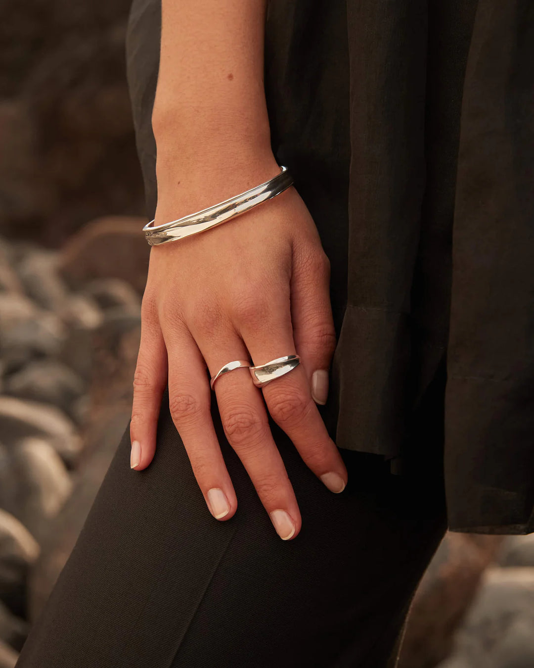 Kirstin Ash Fold Band Ring Sterling Silver
