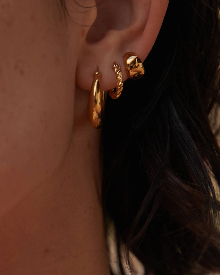 Kirstin Ash Glow Hoops 18ct Gold Plated