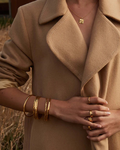 Kirstin Ash Fold Band Ring 18ct Gold Vermeil
