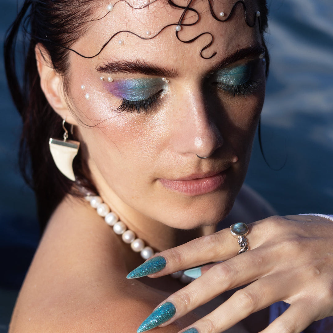 Nick Von K Sterling Silver and Laboradite Sirens Ring
