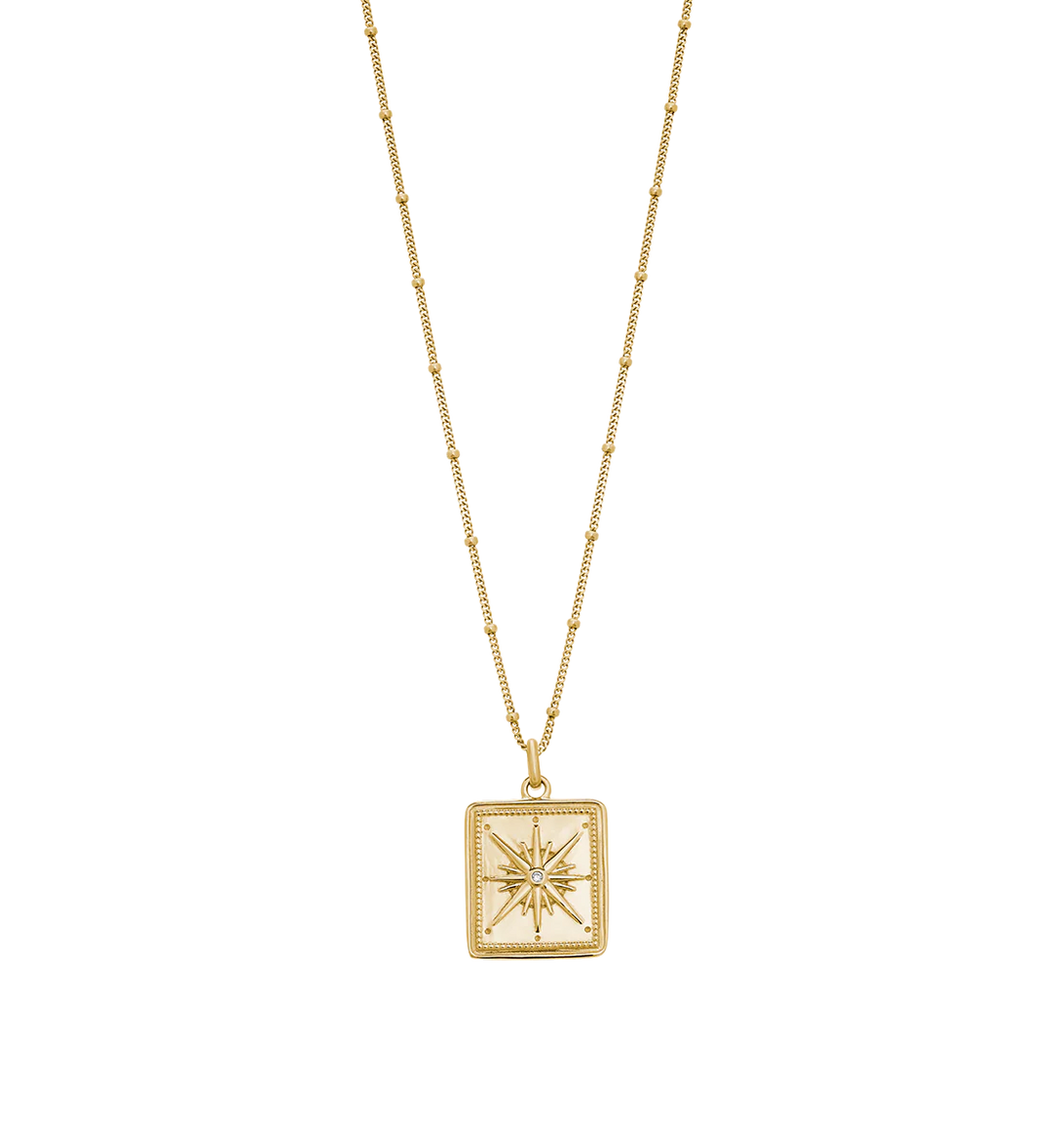 Kirstin Ash True North Coin Necklace 18ct Gold Vermeil