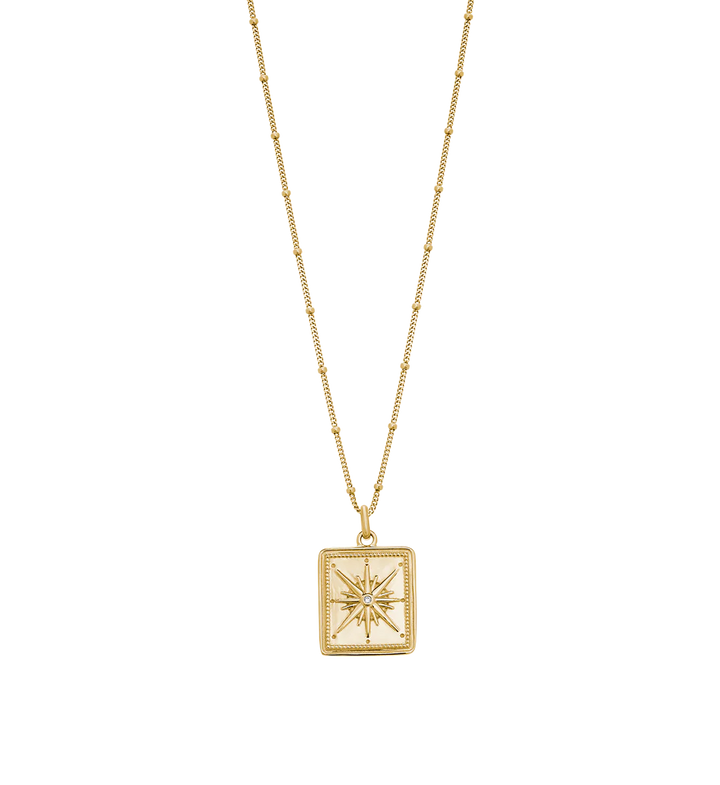 Kirstin Ash True North Coin Necklace 18ct Gold Vermeil