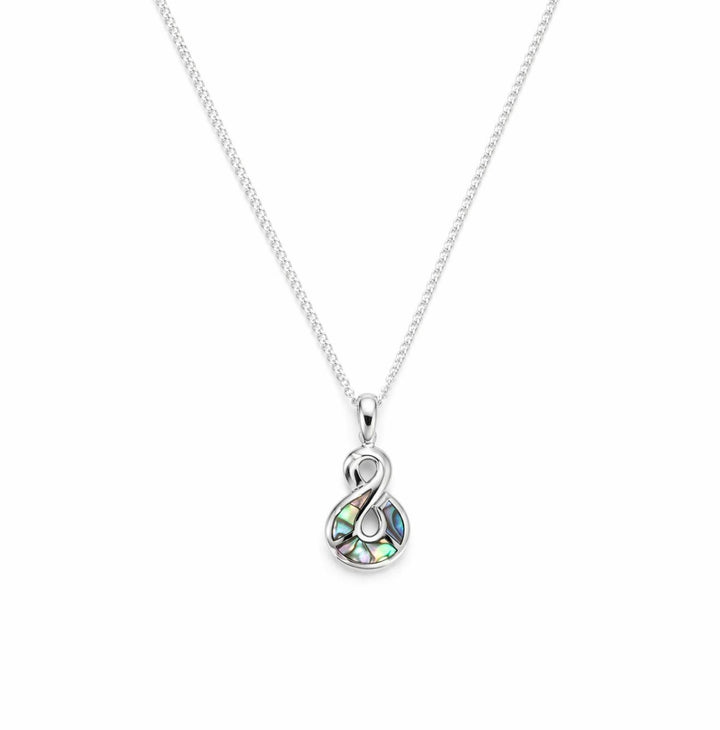 LT Sterling Silver Paua Kumara/Twist Necklace