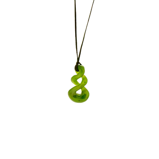 Jade Pendant - Double Twist 20mm