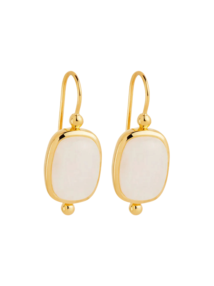 Najo Fleur Rainbow Moonstone Gold Plated Earrings