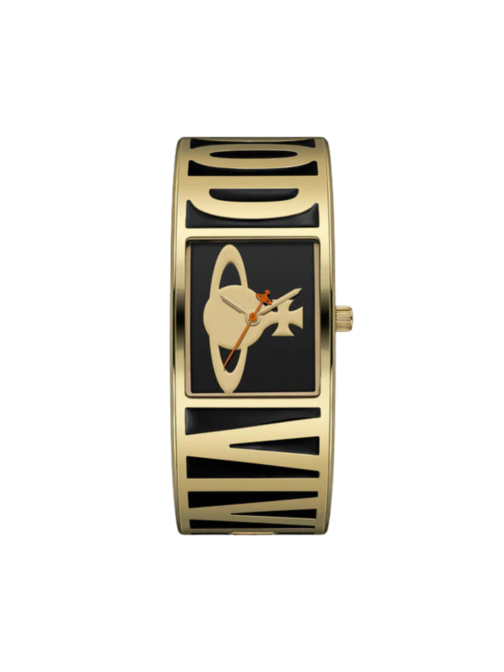 Vivienne Westwood Belvoir Black Gold Bangle Watch