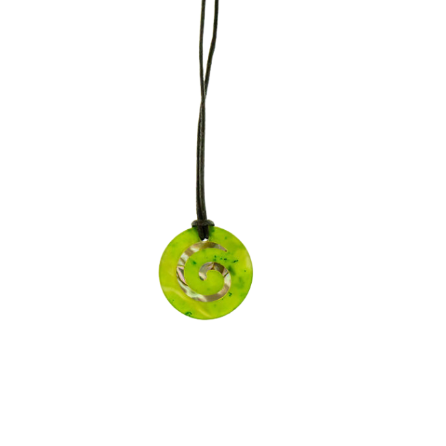 Jade Pendant - Disc Paua 25mm