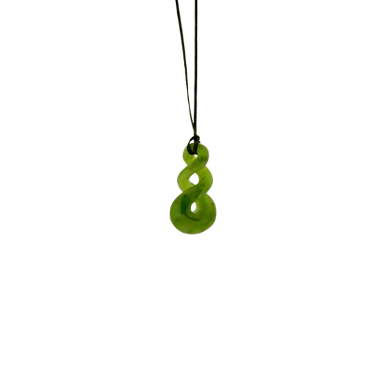 Jade Pendant - Double Twist 25mm