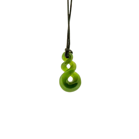 Jade Pendant - Double Twist 30mm