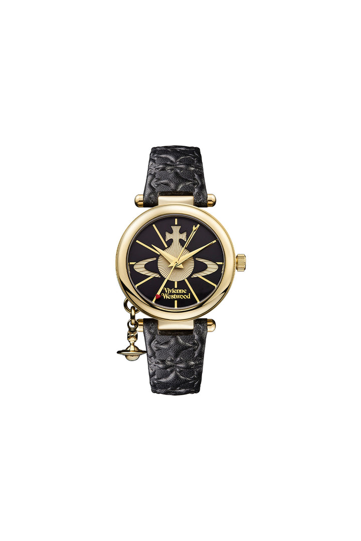 Vivienne Westwood Orb II Watch Black Gold