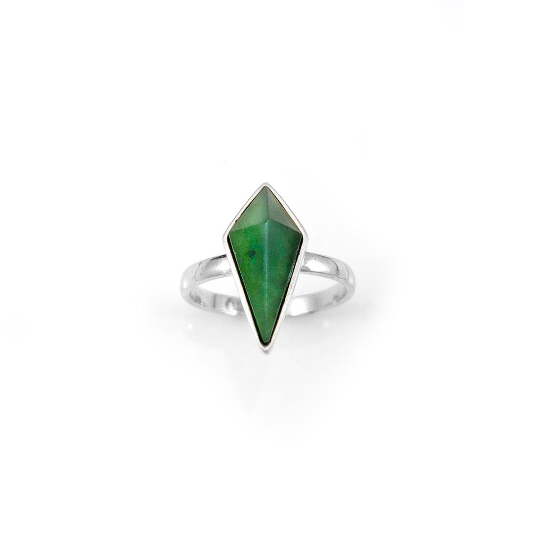 Nick Von K Sterling Silver and Pounamu Pinnacle Ring