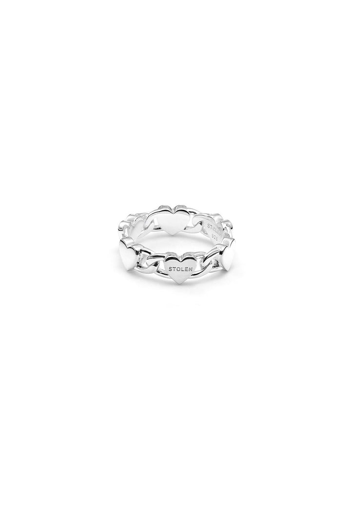 Stolen Silver Love Chain Eternity Ring