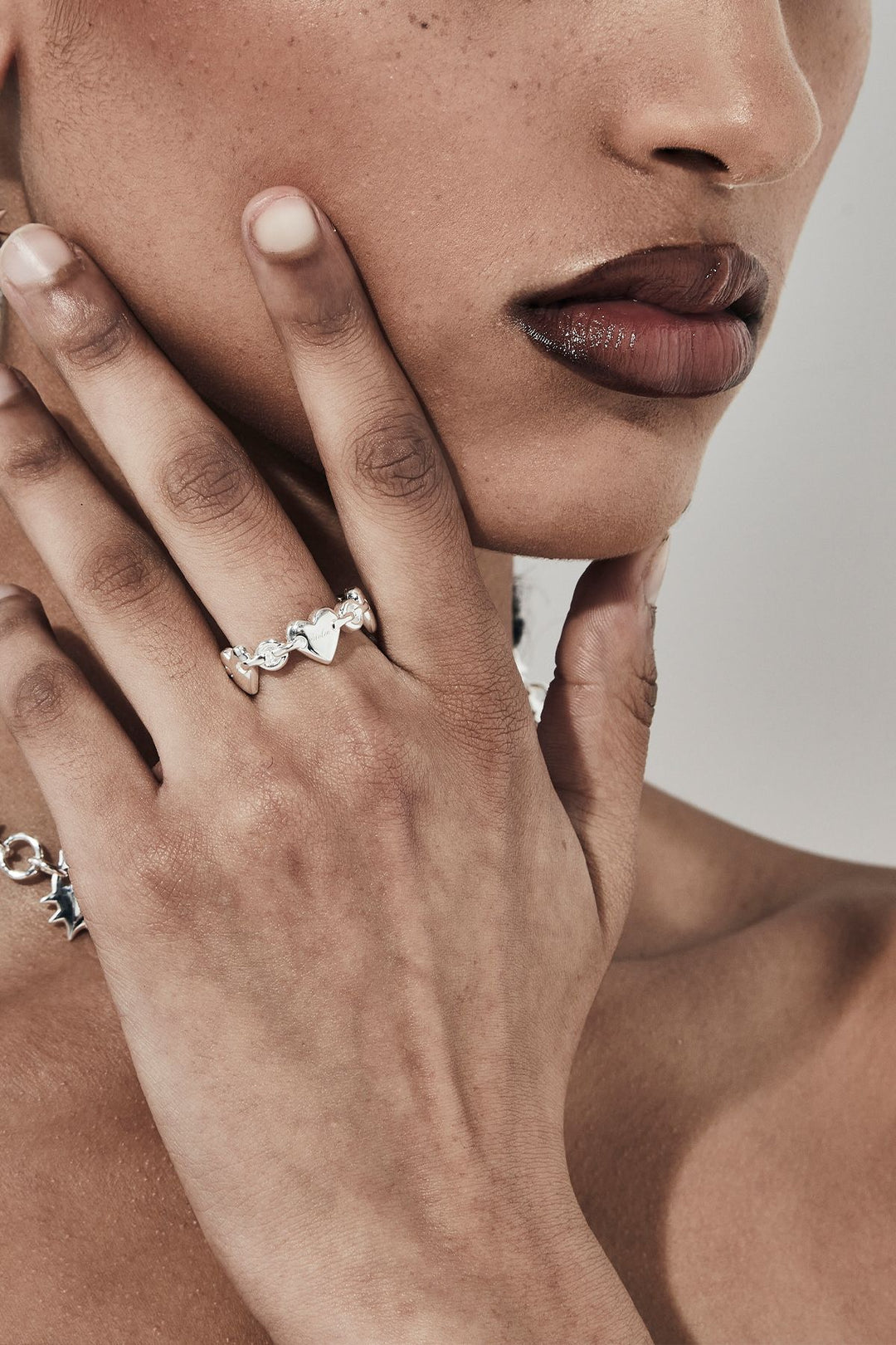 Stolen Silver Love Locket Eternity Ring