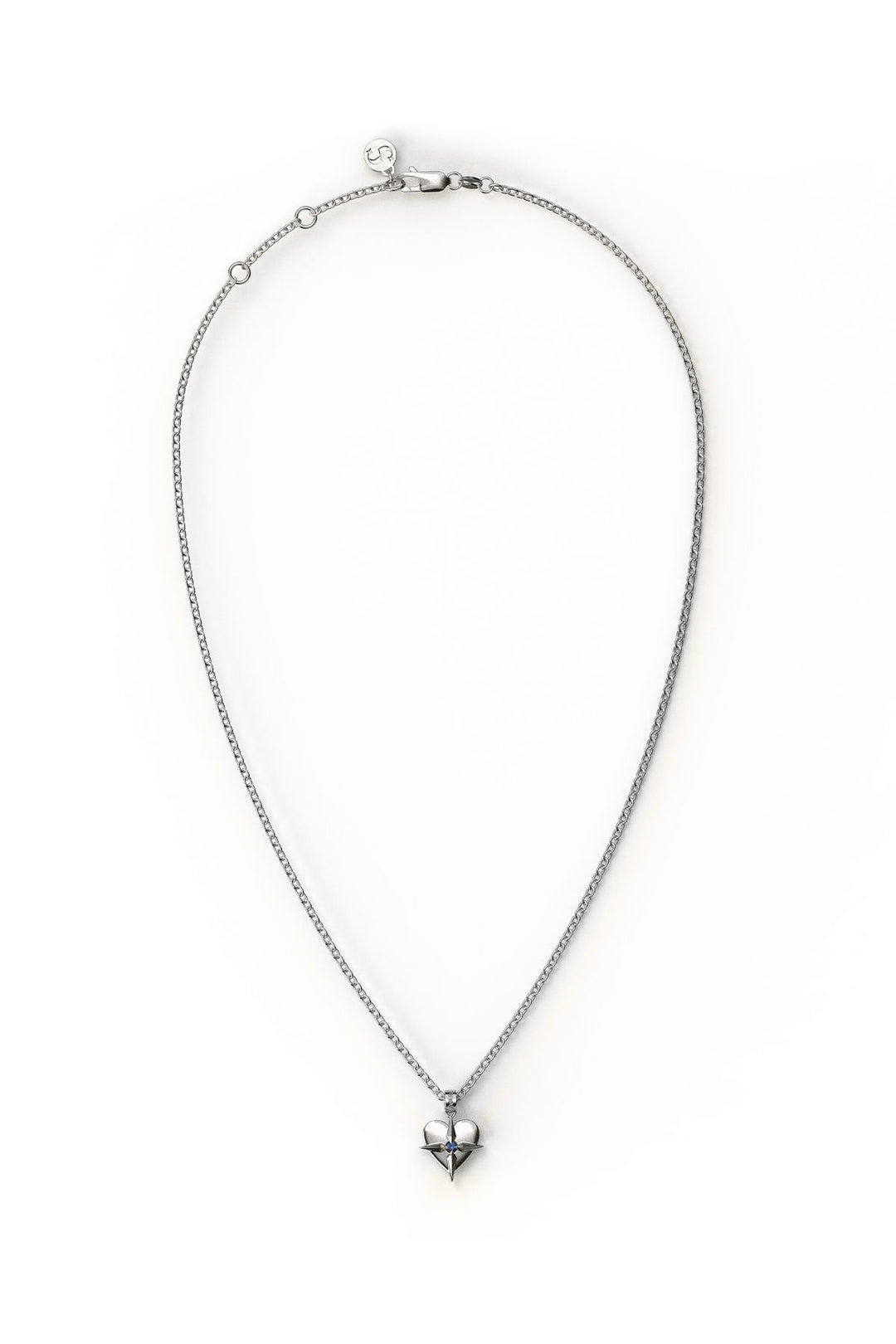 Stolen June Birthstone Heart Silver and Moonstone Necklace