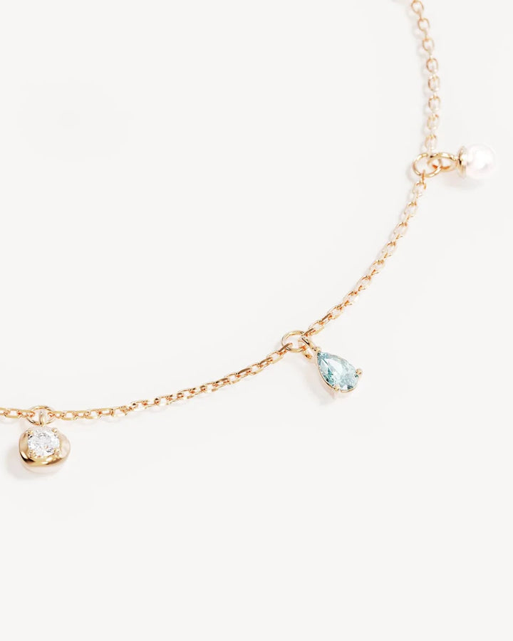 By Charlotte Gold Plated Breathe in Stillness Anklet