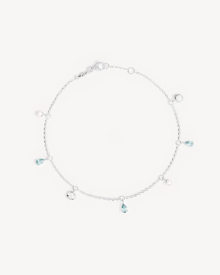 By Charlotte Sterling Silver Breathe in Stillness Anklet