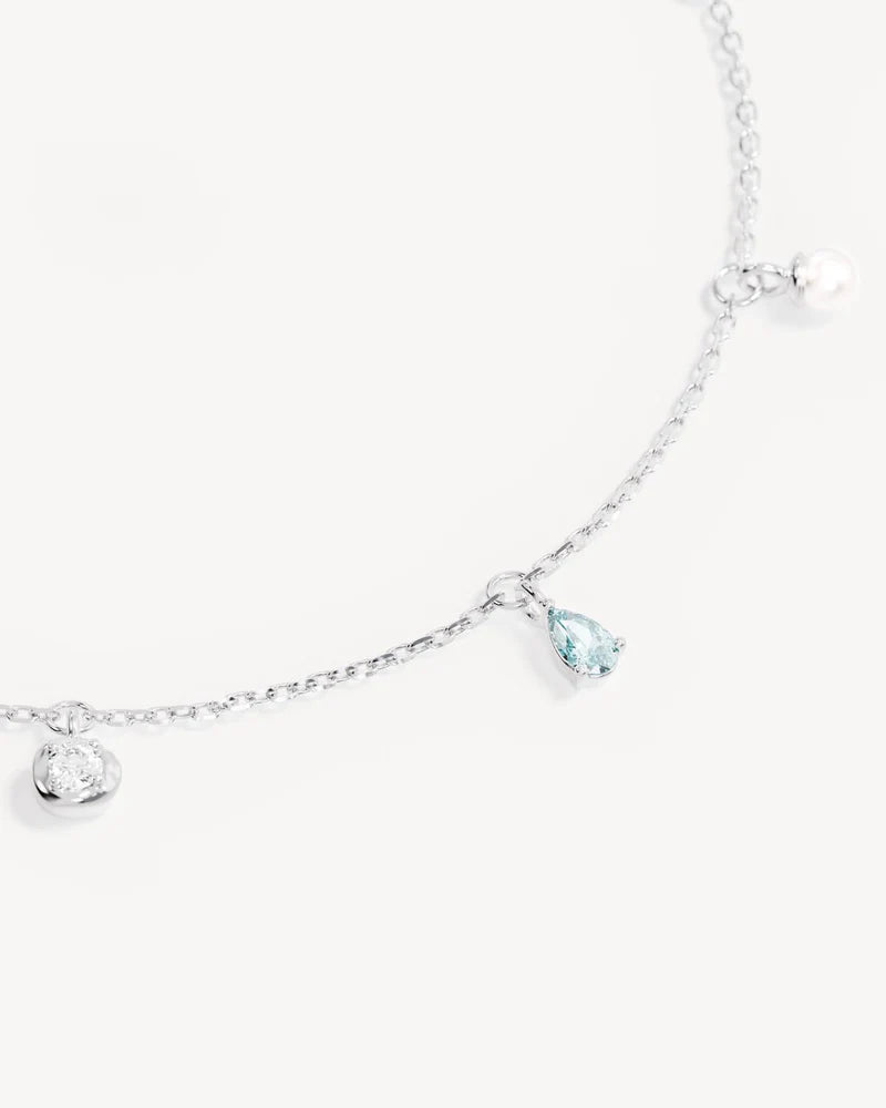 By Charlotte Sterling Silver Breathe in Stillness Anklet